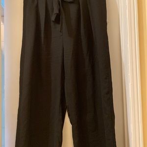 3 for $30 Black wide leg pants with belted elastic waist